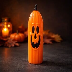 Vintage General Foam 36" Skinny Pencil Halloween Pumpkin Lighted Blow Mold Works